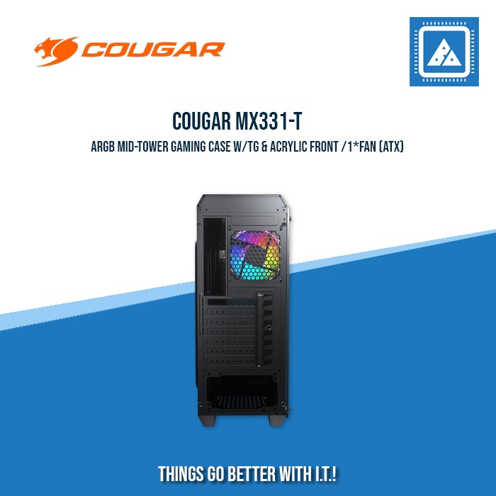 COUGAR CASE MX331-T / MID TOWER / Mini ITX / Micro ATX / ATX MOTHERBOARD TYPE TEMPERED GLASS COUGAR CASE MX331-T / MID TOWER / Mini ITX / Micro ATX / ATX MOTHERBOARD TYPE TEMPERED GLASS